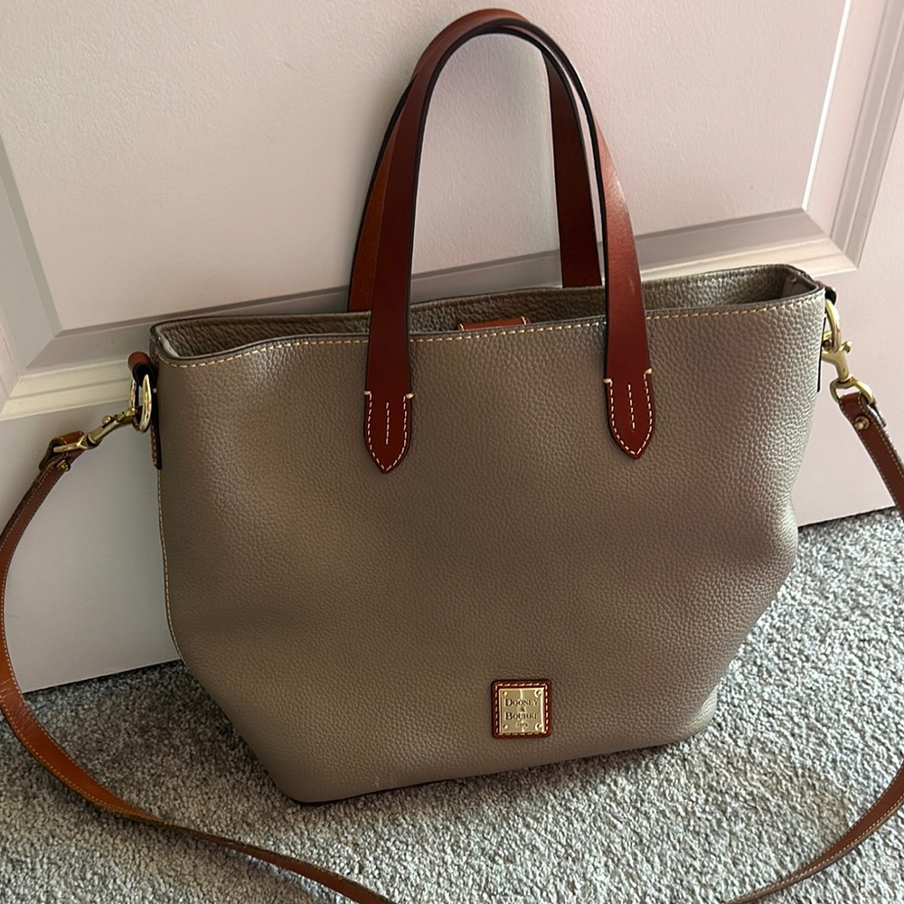 Dooney & Bourke Tan and Brown Tote Versatile Design
